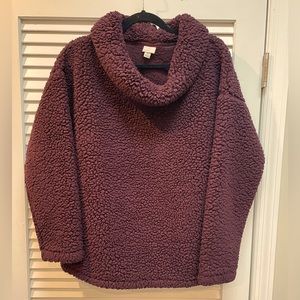 Cowl neck Sherpa Sweater